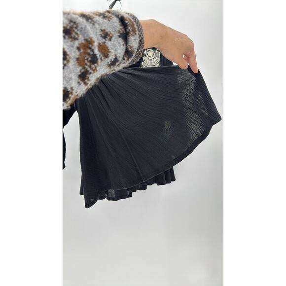 Rip Curl Fantasy Cardigan black gauze material embroidered open front size L - Picture 8 of 9